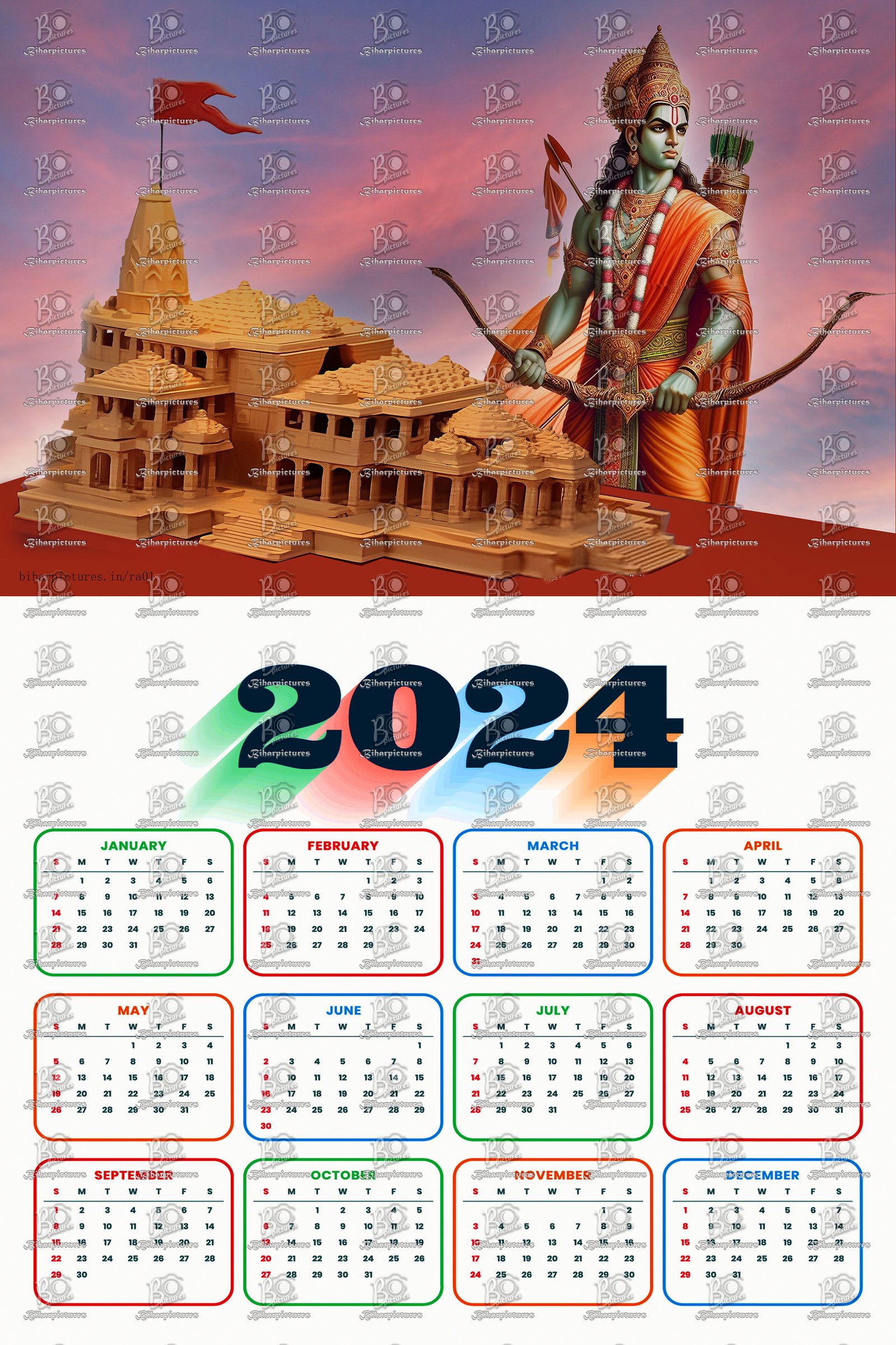 calender 2024 downloadable free watermark